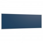 Wandtafel Stahlemaille blau, 300x100 cm, mit durchgehender Ablage, 
